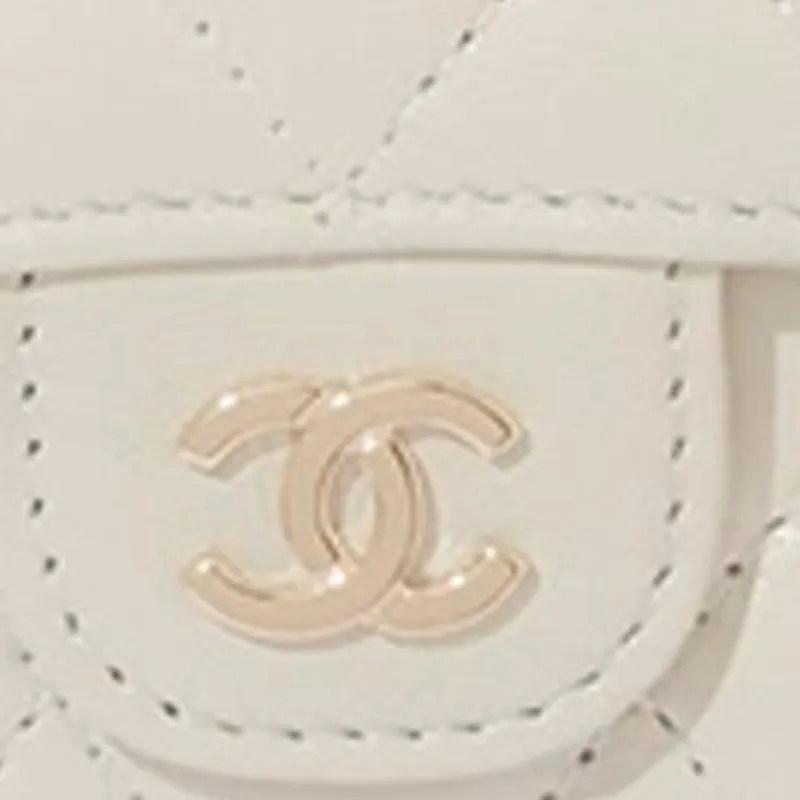 CHANEL Lambskin Classic Flap Wallet Trumpets Women's Light Green-4