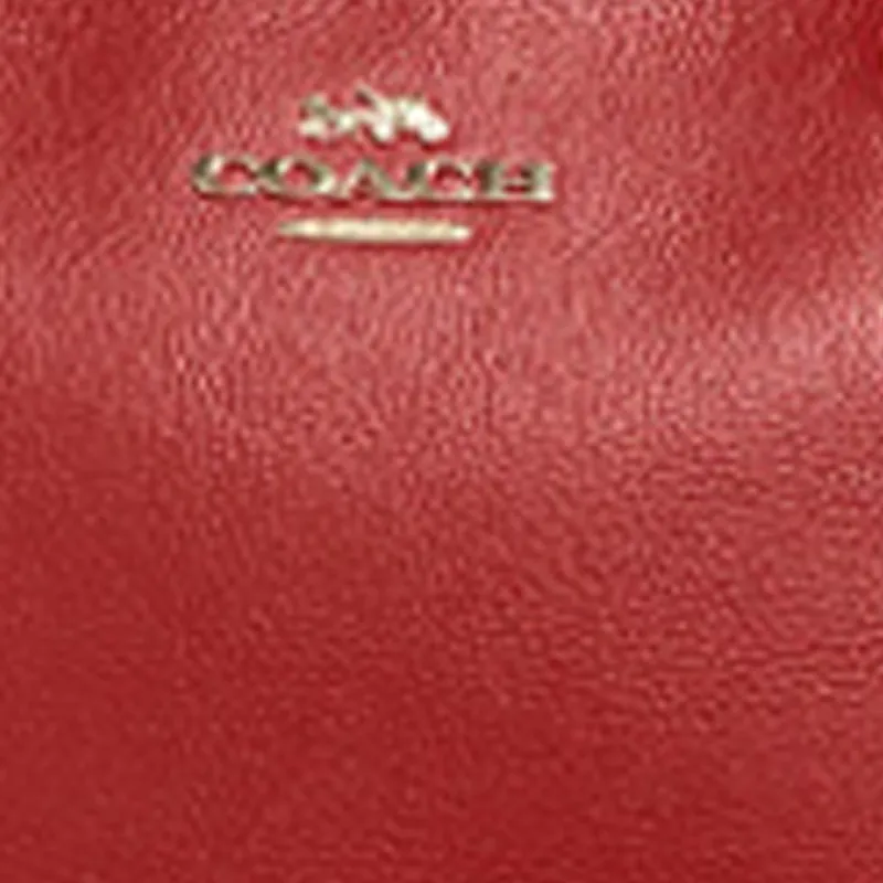 COACH Cammie Pebbled Leather Shoulder Bag Crossbody Bag Handbag Large Size Women's Red-3