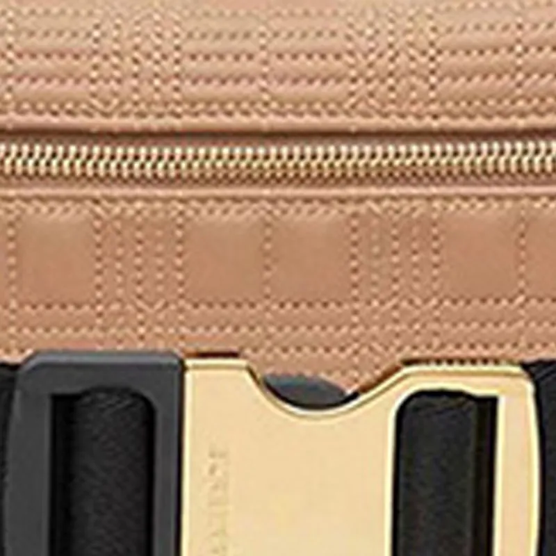 Burberry Leather Fanny Pack Belt Bag Camel-3
