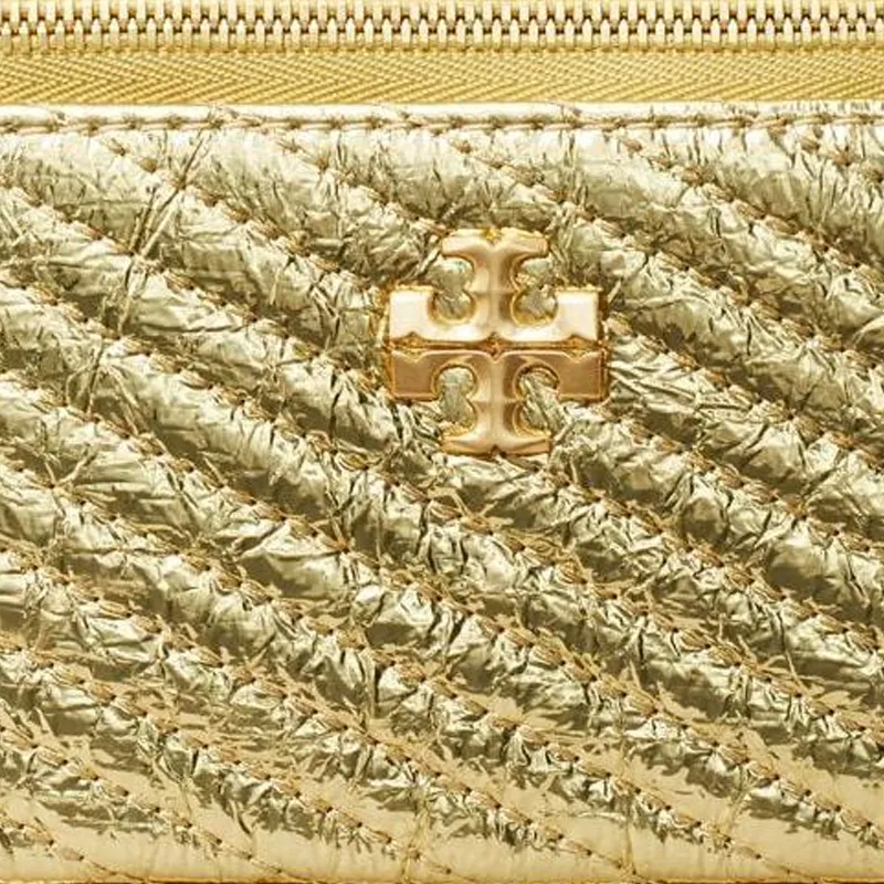 TORY BURCH Kira Leather Portable One Shoulder Crossbody Storage Bag Mini Women's Gold-3