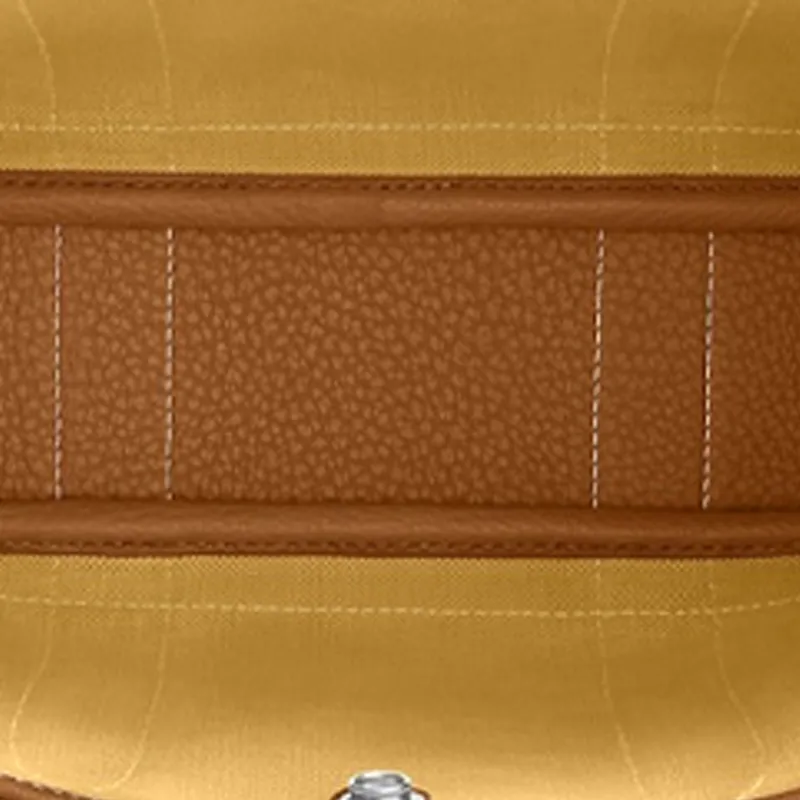 HERMES Garden Party Canvas With Negonda Cow Leather Garden Bag Shoulder Bag Crossbody Bag Handbag Unisex Yellow & Brown-4
