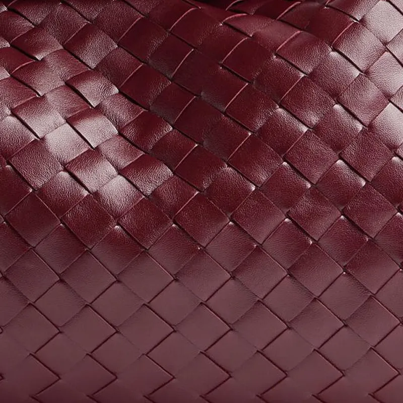 Bottega Veneta Hop Cow Leather Handbag Shoulder Bag Women's Burgundy-4