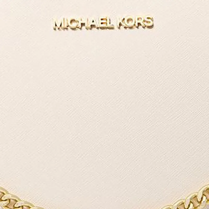 MICHAEL KORS Jet Set Saffiano Leather Shoulder Bag, Crossbody Bag Medium Size Women's Cream-2