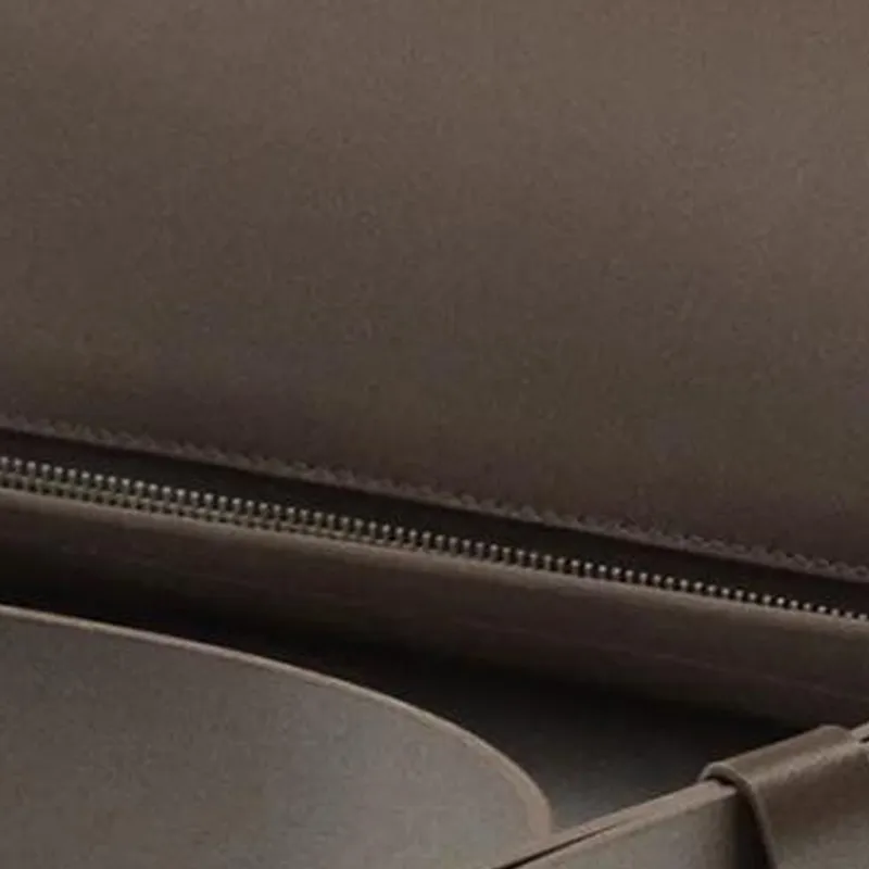 ZARA Cow Leather Crossbody Bag Large Size Men's Brown-3