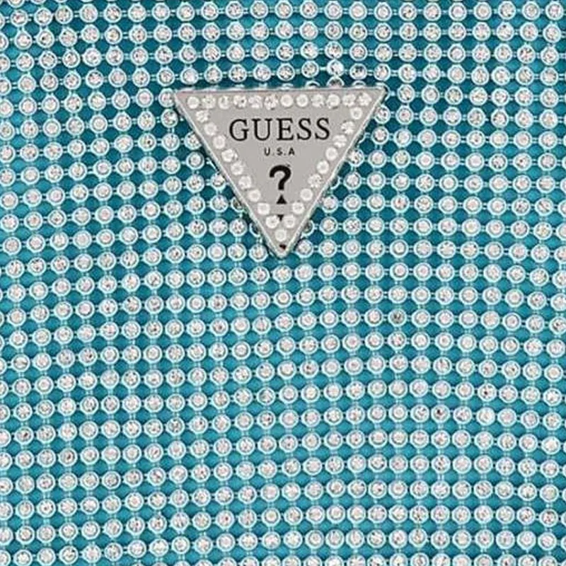 GUESS Faux Leather Tote Bag Shopping Bag Shoulder Bag Crossbody Bag Handbag Women's Blue-2