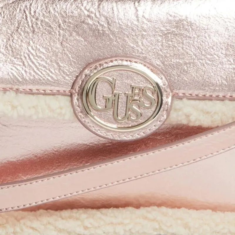 GUESS Artificial Leather Shoulder Bag Crossbody Bag Women's Rose Gold-3