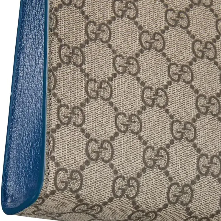 GUCCI GG Supreme Canvas Bag Clutch Unisex Beige & Dark Brown-5
