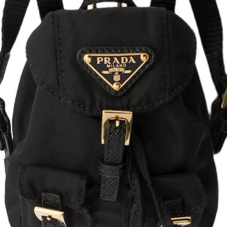 PRADA Re Nylon Recycled Nylon Bag Accessory Mini Unisex Black-3