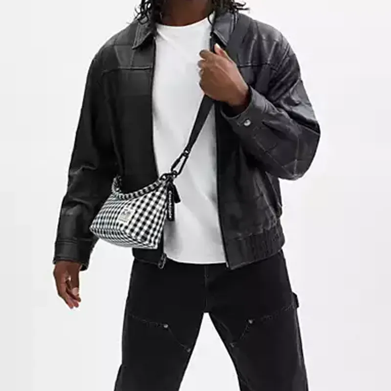 Coachtopia Loop Recycled PET Plastic Shoulder Bag, Crossbody Bag, Handbag Large Size Unisex Black & White-8