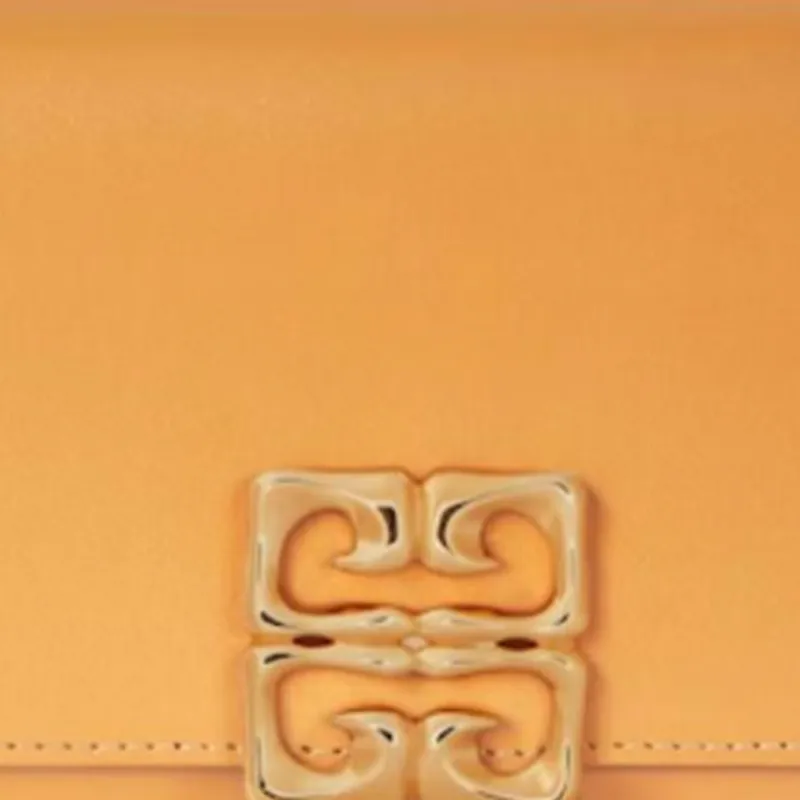 Givenchy 4G Liquid Calfskin Wallet Women's Orange-4