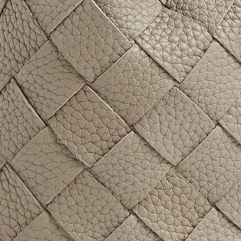 Bottega Veneta Calfskin Shoulder Bag, Crossbody Bag Men's Gray Brown-4