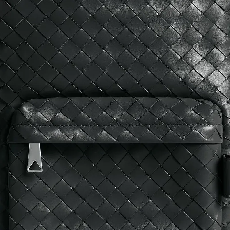 Bottega Veneta Intrecciato Calfskin Backpack Trumpets Men's Black-3