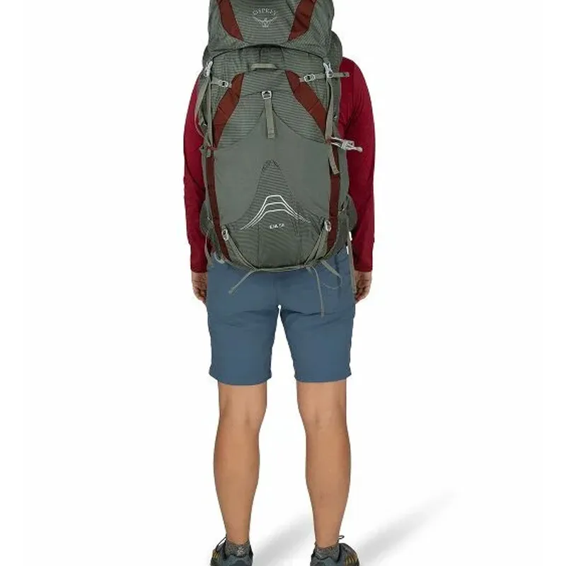 OSPREY Nylon Outdoor Hiking Bag Backpacks Regular Women's Gray & Burgundy-3