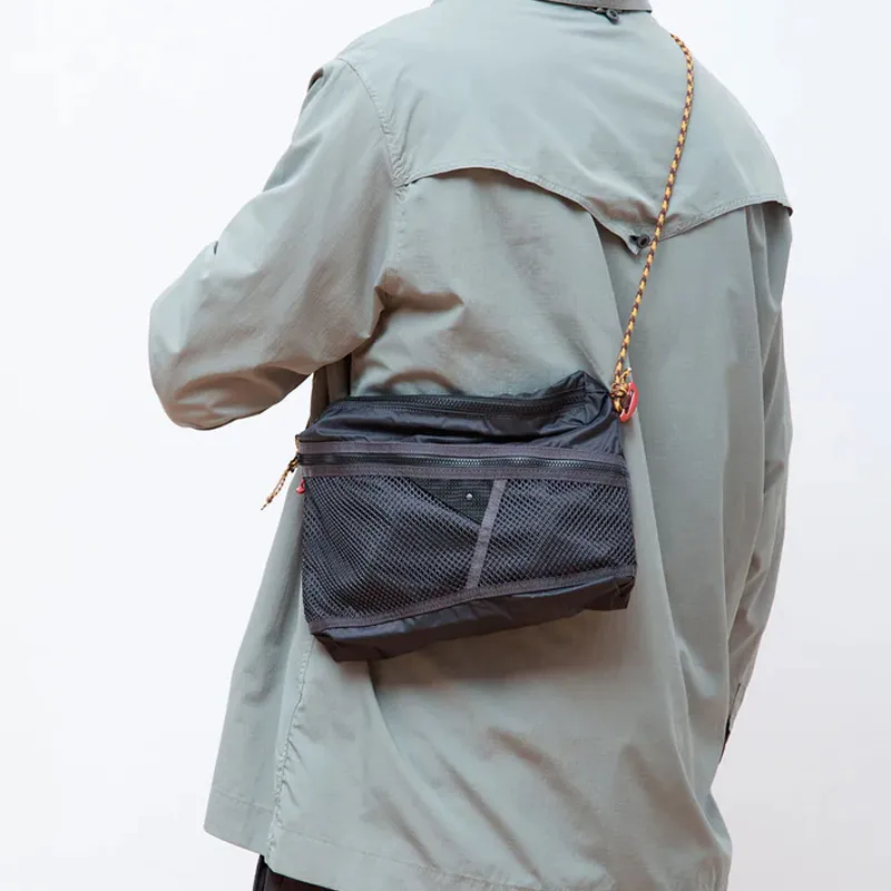 KLATTERMUSEN Recycled Polyamide Fanny Pack Crossbody Bag Shoulder Bag Large Size Unisex Raven Black-3