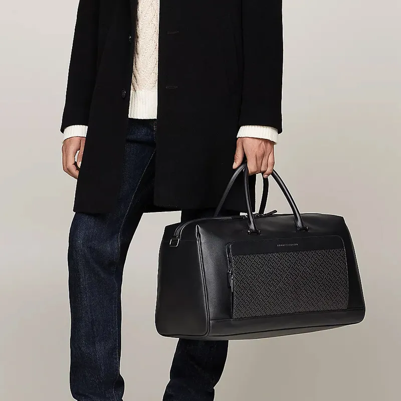 Tommy Hilfiger Polyurethane Handbag Travel Bag 34.3L Men's Black-3