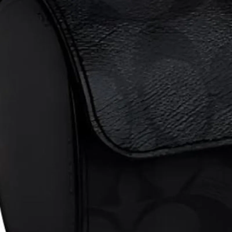 COACH Artificial Leather With Cow Leather Wrist Watches Storage Bags Unisex Charcoal Black-2