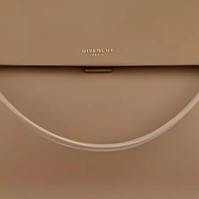 Givenchy Smooth Leather One Shoulder Handbags Large Size Women's Taupe-2