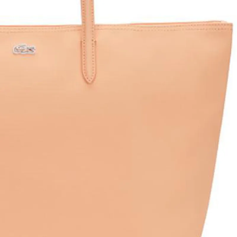 LACOSTE PVC Tote Bag Shopping Bag Handbag Large Size Women's Pink Red-3