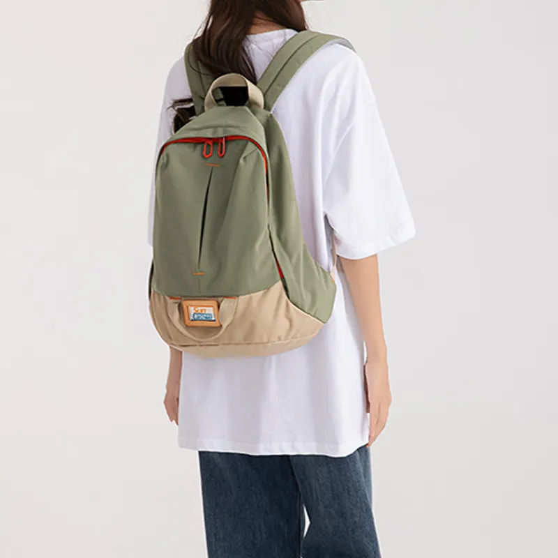 SUN ERATH&U Canvas Backpack Unisex Ecru/Black/Sage Green-6