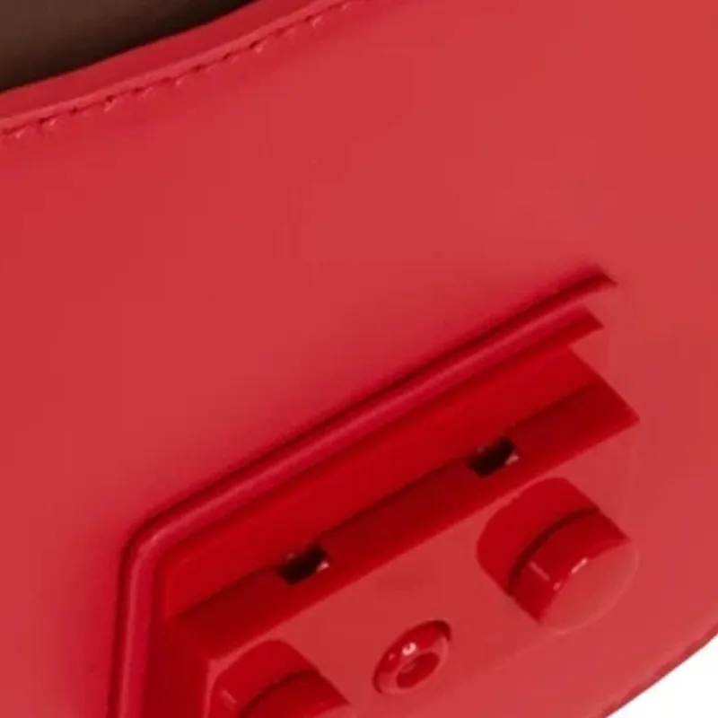 Furla Cow Leather Crossbody Bag Mini Women's Red-3
