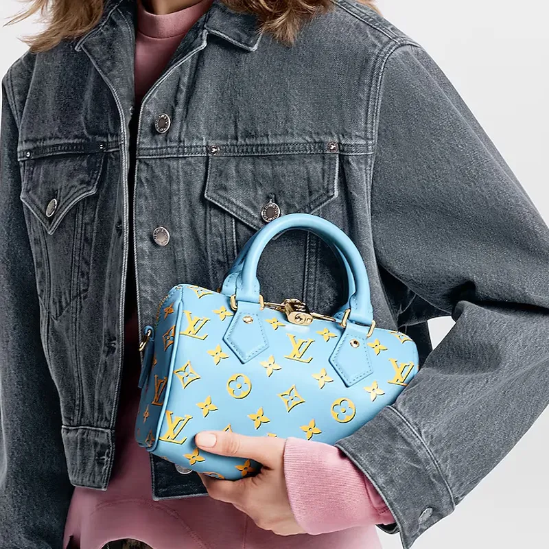 LOUIS VUITTON Speedy Bandouliere 20 Baby Blue-3