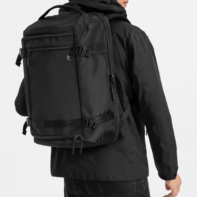 Tomtoc Nylon Fabric Backpack Tubas Unisex Black-3