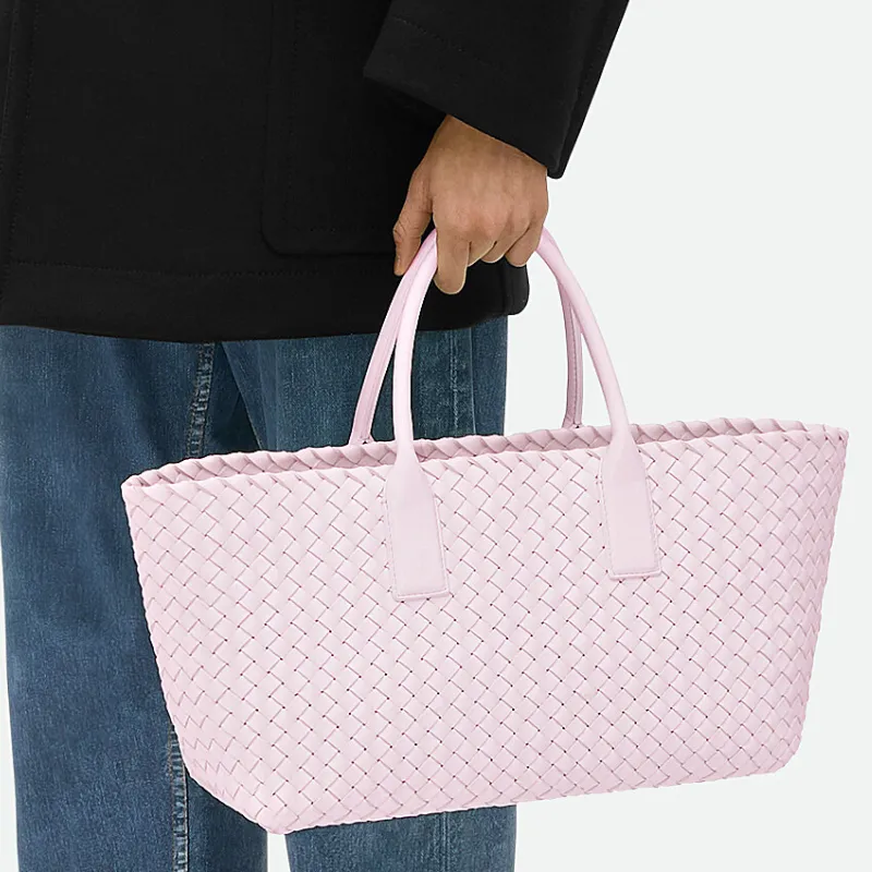 Bottega Veneta CABAT Totes Sheepskin Tote Bag Shopping Bag Handbag Small Size Women's Washable Happiness Pink-4