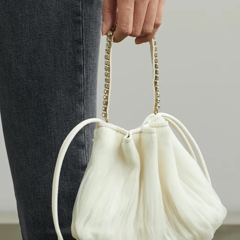 Loeffler Randall Polyester Shoulder Bag Crossbody Bag Handbag Medium Size Women's White-4