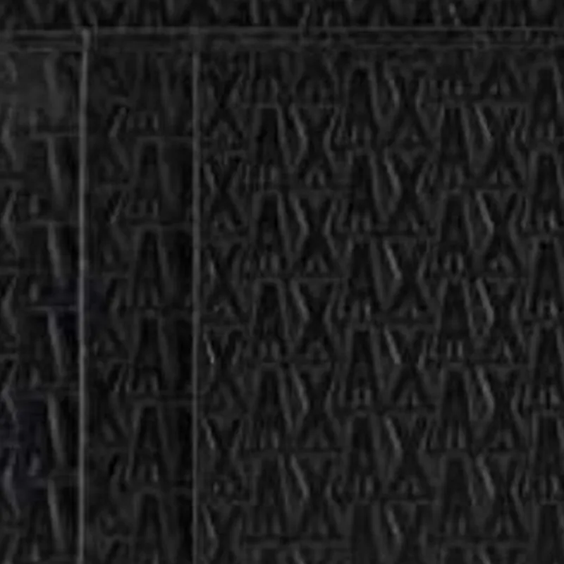ARMANI EXCHANGEAE Cow Leather Card Holder Keychain Combo Set Men's Black-3