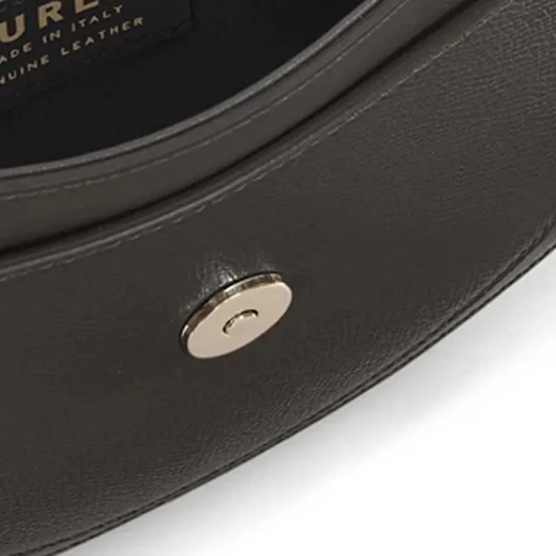 Furla Cow Leather Crossbody Bag Mini Women's Black-3