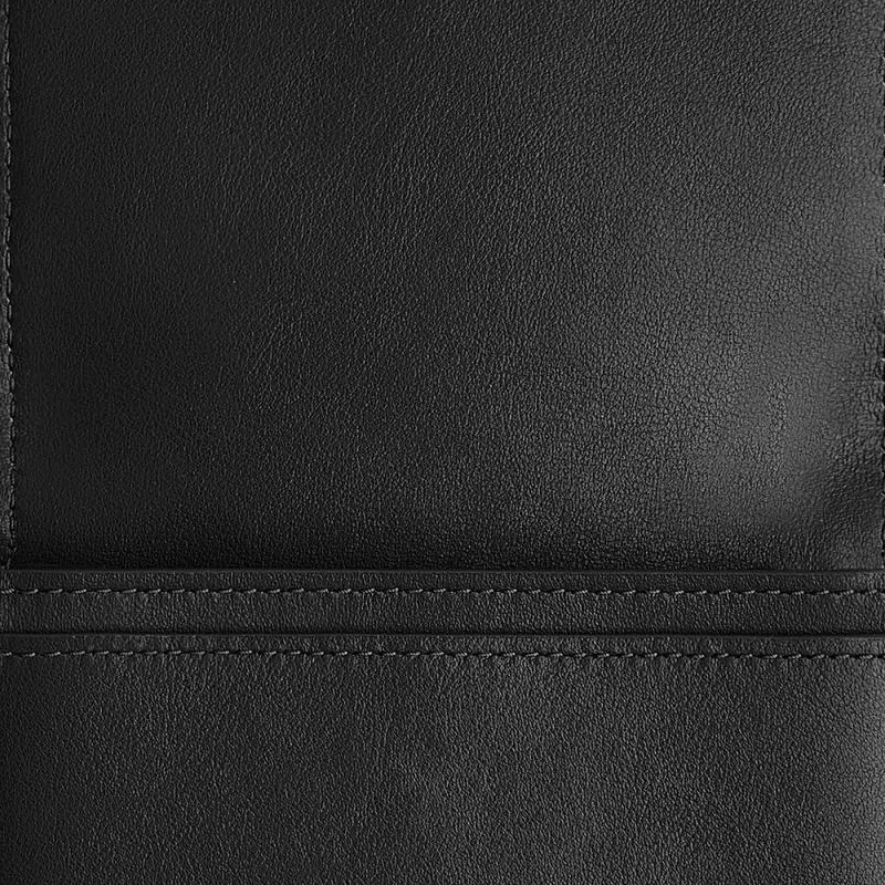 Bottega Veneta Intrecciato Leather Business Card Holder Men's Black-3