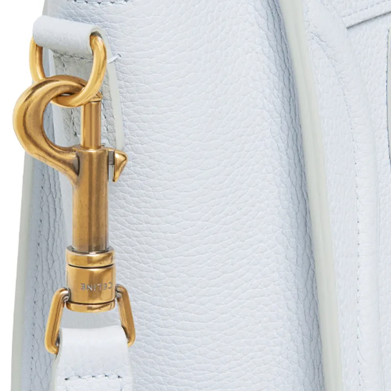 CELINE Luggage Calfskin Handbag Shoulder Bag Crossbody Bag Mini Women's Light Blue-4