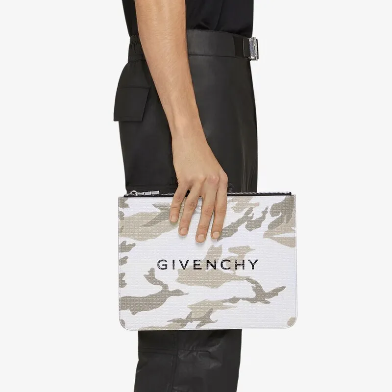 Givenchy Cow Leather Coin Purse Card Holder Wallet Men's Army Green-4