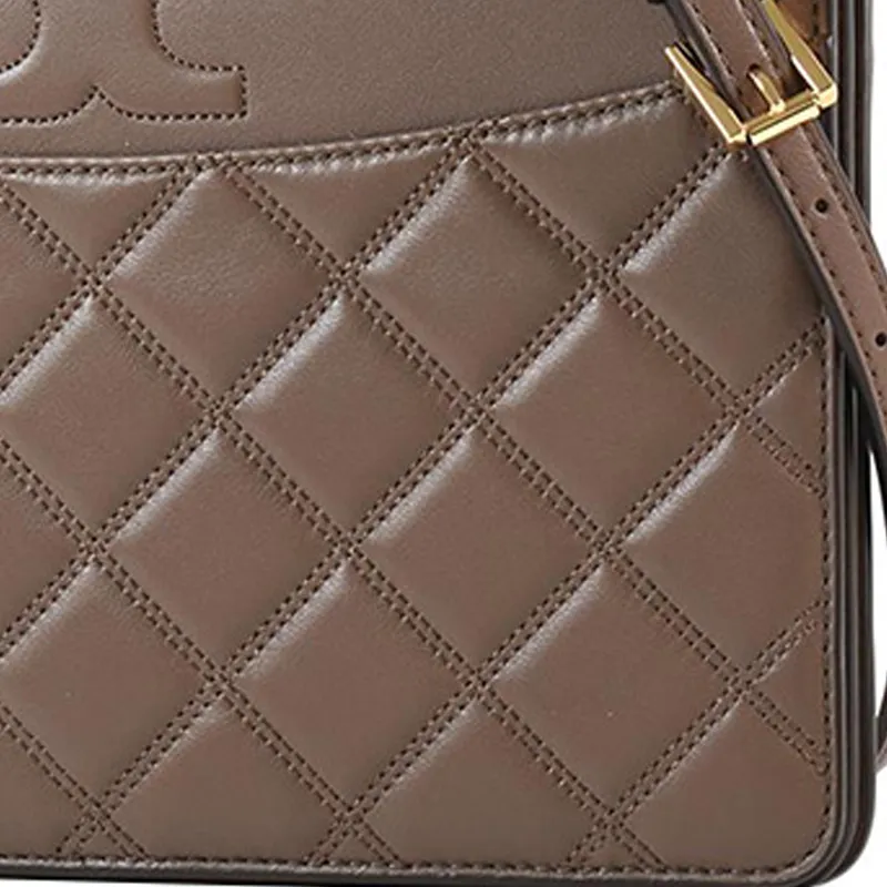 TORY BURCH Sheepskin Portable Crossbody Bag, Shoulder Bag Women's Taupe-2