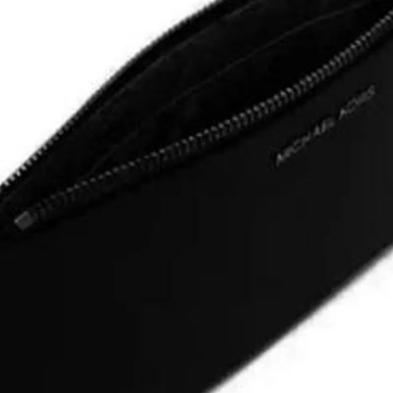MICHAEL KORS Jet Set Travel Leather Clutch Women's Black-4