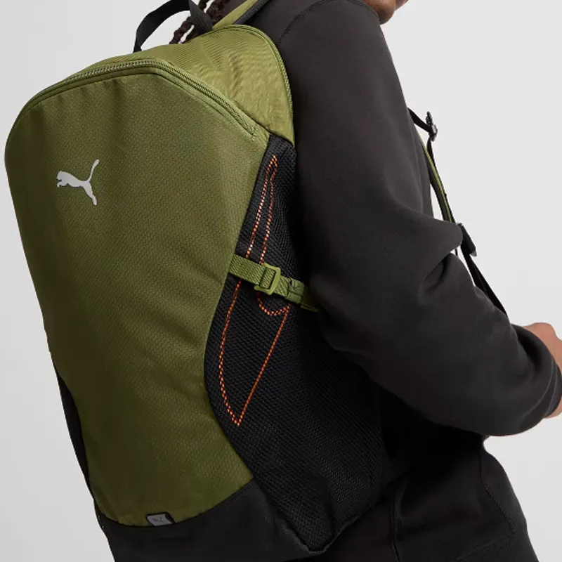 PUMA Recycled Polyester Backpack Unisex Olive Green-4