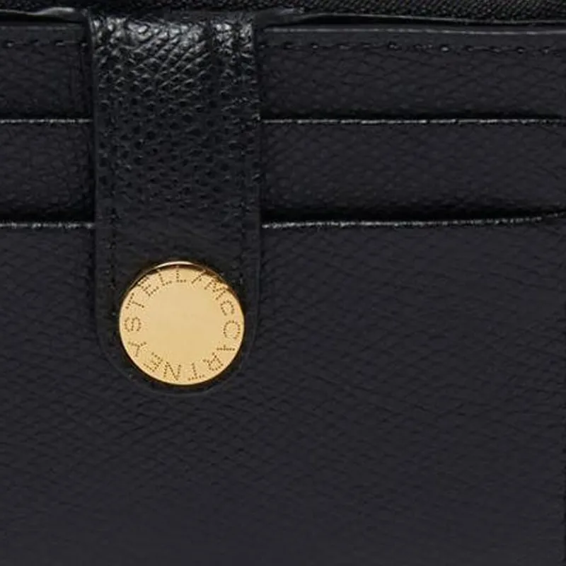 Stella McCartney Leather Card Holder Women's Black-4