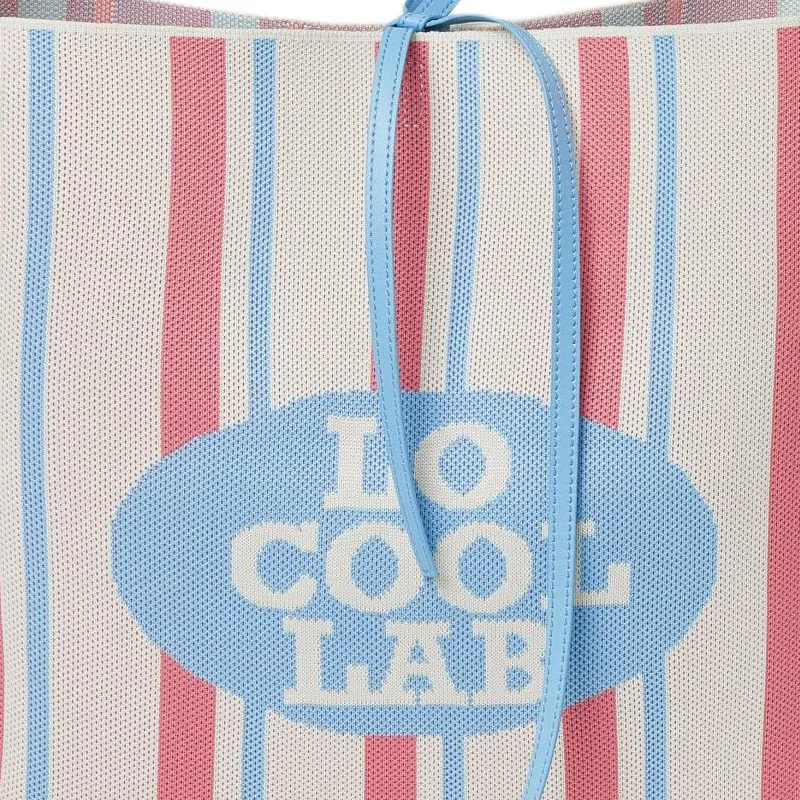LOCOOLLAB Calfskin Tote Bag Shopping Bag Shoulder Bag Handbag Women's White-3