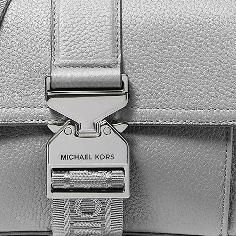 MICHAEL KORS Hudson Pebbled Leather Crossbody Bag-4