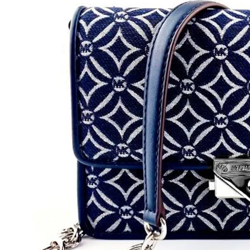 MICHAEL KORS Canvas Shoulder Bag Women's Denim Blue-2