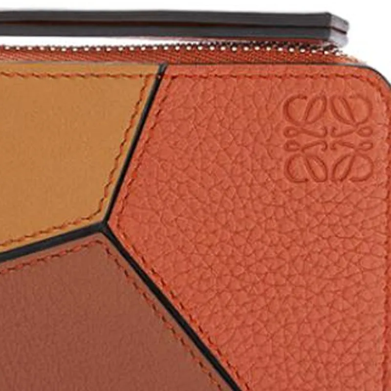 LOEWE Puzzle Cow Leather Card Holder Men's Multicolor-4