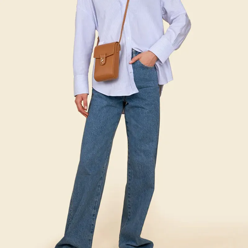 CAFUNE Cow Leather Crossbody Bag Shoulder Bag Women's Chestnut-4