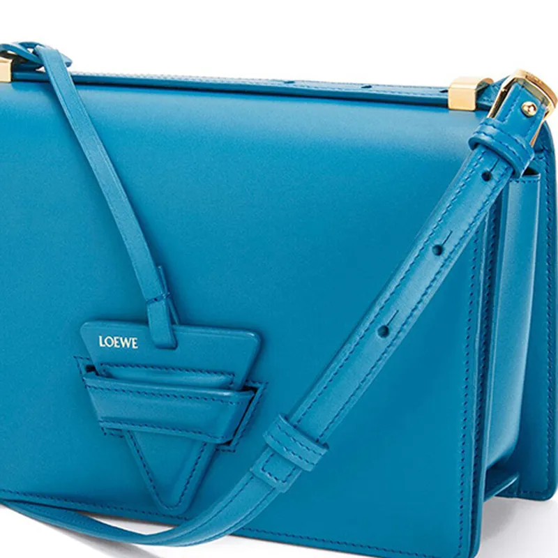 LOEWE Barcelona Calfskin Handbag Shoulder Bag Crossbody Bag Women's Lagoon Blue-5
