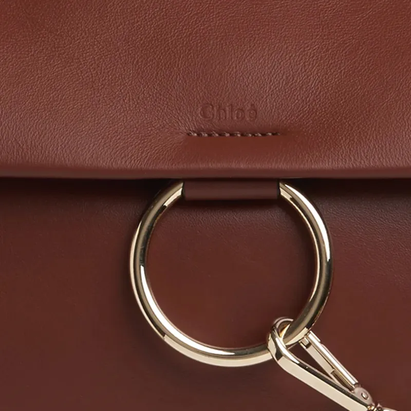 Chloe Faye Cow Leather Soft Day Bag, Shoulder Bag, Crossbody Bag, Handbag Large Size Women's Tan-2
