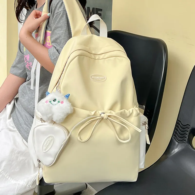 H YXIANG Composite Cloth Backpack Unisex Multicolor-5