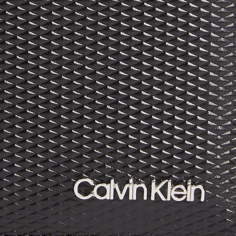 CALVIN KLEIN Embossed Leather Wallet Men's Black-3
