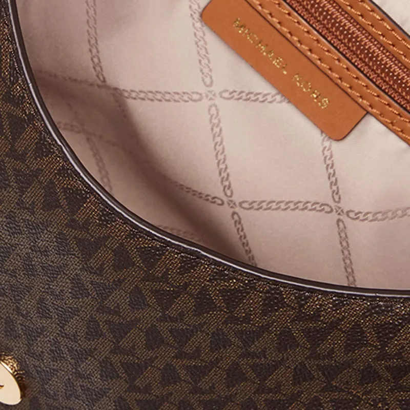 MICHAEL KORS Lillian Polyester Shoulder Bag Medium Size Women's Acorn Brown-3