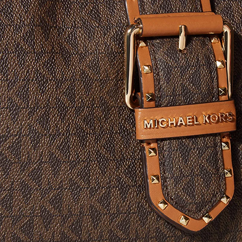MICHAEL KORS Lillian Polyester Shoulder Bag Medium Size Women's Acorn Brown-2