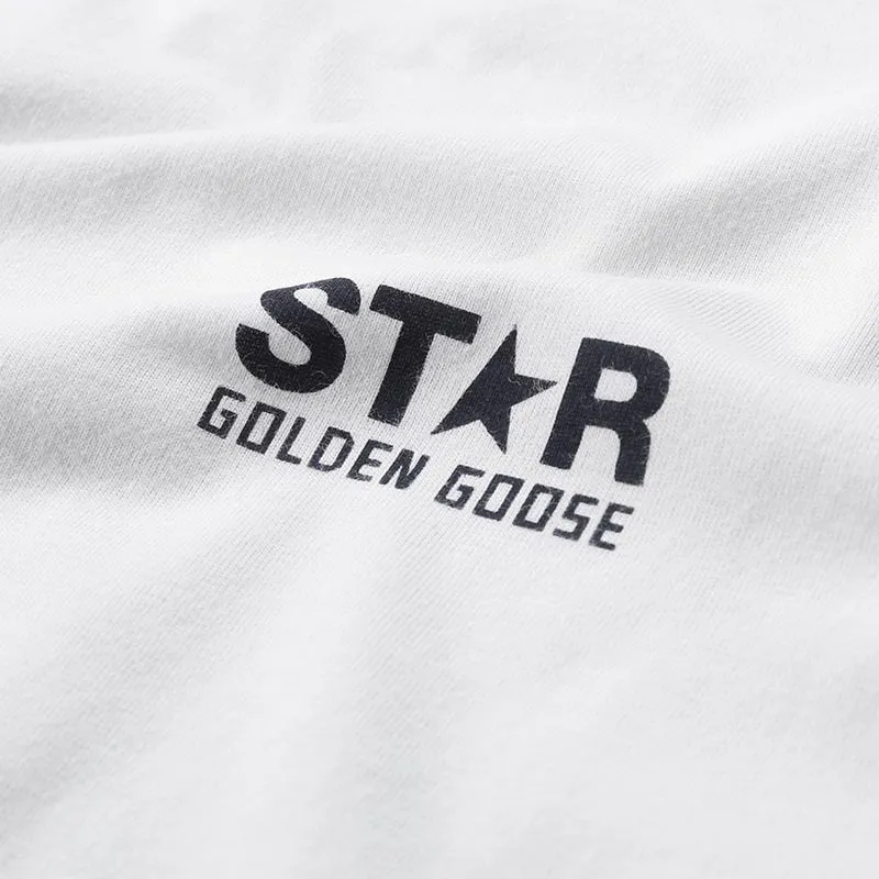 Golden Goose Logo Printed Crewneck T Shirt-5