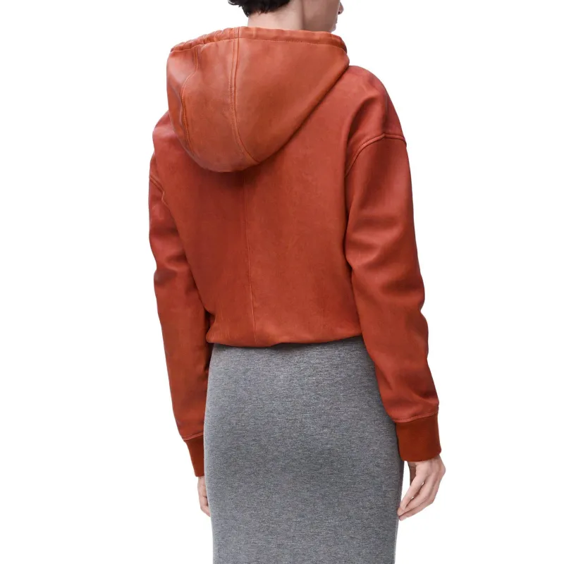LOEWE SS25 Women's Pre Selection Collection Leather Jacket Women's Brown-3